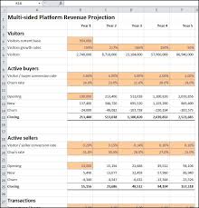 Multi Sided Platform Revenue Projection Plan Projections