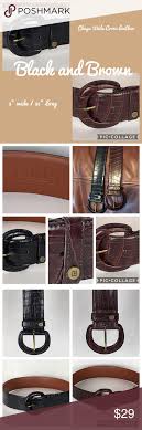 2 Two Chaps Croco Leather Wide Belts Two Chaps Belts