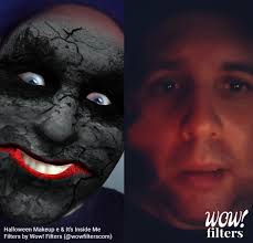 creepy halloween insram horror face