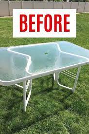 Diy Outdoor Glass Table Makeover In