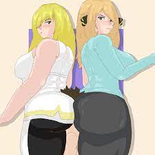 Lusamine And Cynthia Double Smothering (ArtworkEp) [Pokemon] | Scrolller