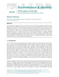 From wikipedia, the free encyclopedia. Pdf Cctv Policy In The Uk Reconsidering The Evidence Base