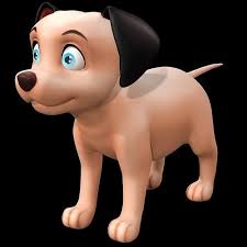 3d model cartoon cute puppy dog vr ar