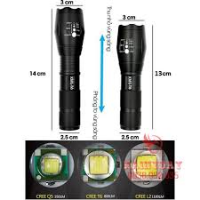 Đèn pin led siêu sáng xml t6 police bin mini cầm tay chống nước chiếu xa sạc  điện chính hãng