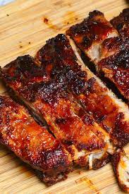 tender air fryer ribs with barbecue sauce
