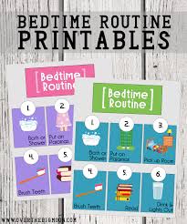 Bedtime Routine Printables Bake Craft Sew Decorate