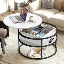 round lift top coffee table with