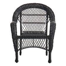 Outdoor Wicker Chair Black