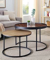 Free shipping on prime eligible orders. Walker Edison Dark Walnut English Oak Finish Nesting Coffee Table Best Price And Reviews Zulily