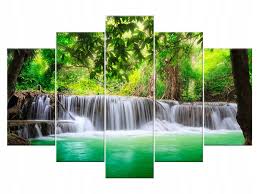 Diamond Painting Waterfall Green Tree