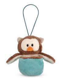 soft toy reversible owl oscar blue with