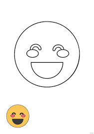 happy face coloring page in pdf jpg