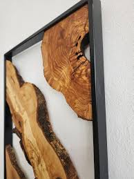 Metal And Wooden Wall Art Olive Wood