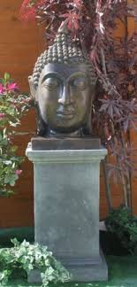 Large Stone Buddha Head On Classic