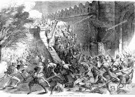 Siege of Delhi, Indian Mutiny, September 1857. Colonel Campbell's troops  storming the Cashmere Gate..., Stock Photo, Picture And Rights Managed  Image. Pic. HEZ-1153604 | agefotostock
