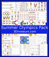Get under the water with the sea creatures. Free Summer Olympics Pack For Tot Preschool Prek Kindergarten 3 Dinosaurs