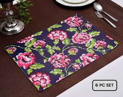 This selection of cork table mats is not only functional but also provides ultimate comfort, softer feel and wellness due to the natural characteristics of this eco product. Placemats With Cork Back Set Of 6 12 X 17 Etsy Placemats Square Placemats Black Placemats