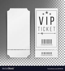 Ticket Template Set Blank Theater Cinema Vector Image