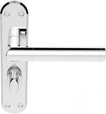 polished chrome lever door handle