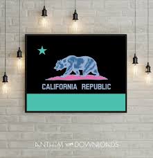 California Flag Print Omgekeerde