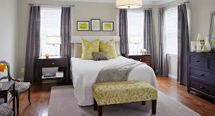 Elegant Gray And Yellow Bedrooms
