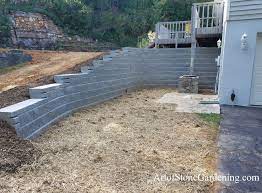 retaining wall replacement from wood to