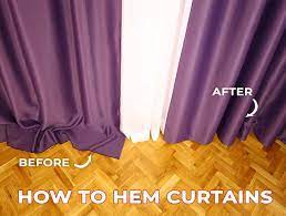 how to hem curtains 2 ways with or
