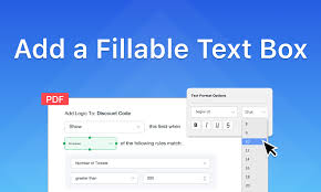 how to add fillable text box in pdf