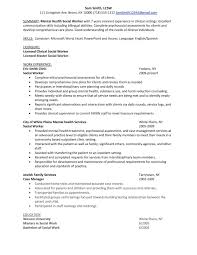 Licensed Clinical Social Worker Cover Letter Gnulinuxcentar Org
