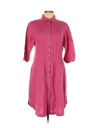 Details About Soft Surroundings Women Pink Casual Dress Lg Petite