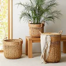 Vertical Lines Seagrass Baskets West Elm