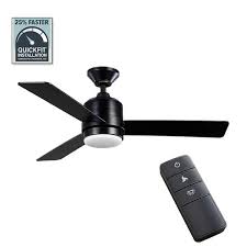 integrated led matte black ceiling fan