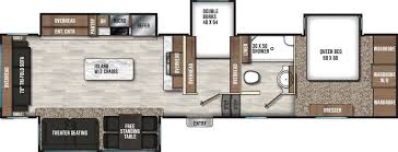 fifth wheel floor plans with 2 bedrooms