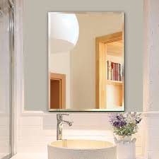Wall Mirror Beveled Edge Frameless Bath