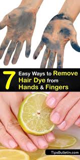 getting hair dye off hands and fingers
