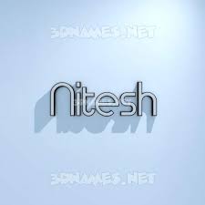 black background 3d name for nitesh
