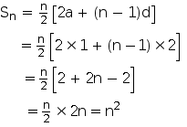find sum of first n odd natural numbers