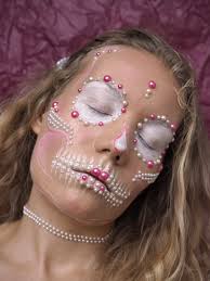 pearl skull easy halloween makeup