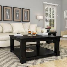 Square, wood, coffee tables coffee, console, sofa & end tables. Brimson Contemporary Style Solid Wood 2 Tier Square Coffee Table