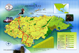 mapa turístico de honduras mapa de