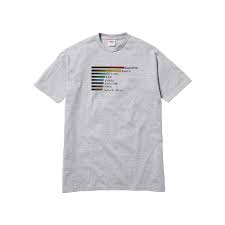 Supreme Chart T Shirt Grey Size Medium Deadstock Depop