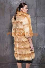 Long Fur Coat From Ukrainian Bleached