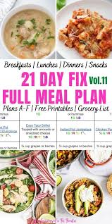 21 day fix meal plan vol 11 all meals