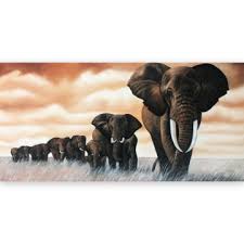 Large Elephant Wall Art Painting For