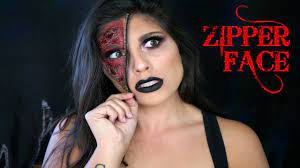 easy unzipped zipper face halloween