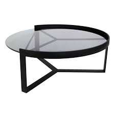 Glass Round Nesting Coffee Table Large