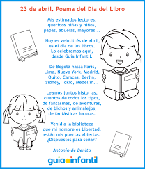 23 de abril. Poema corto para celebrar el Día del Libro con los niños