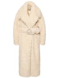 Belted Faux Fur Maxi Coat Coperni
