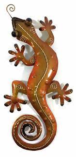 Metal Wall Art Small Gold Gecko Wall