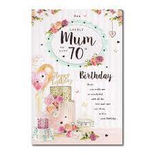 70th birthday mum card cardzone